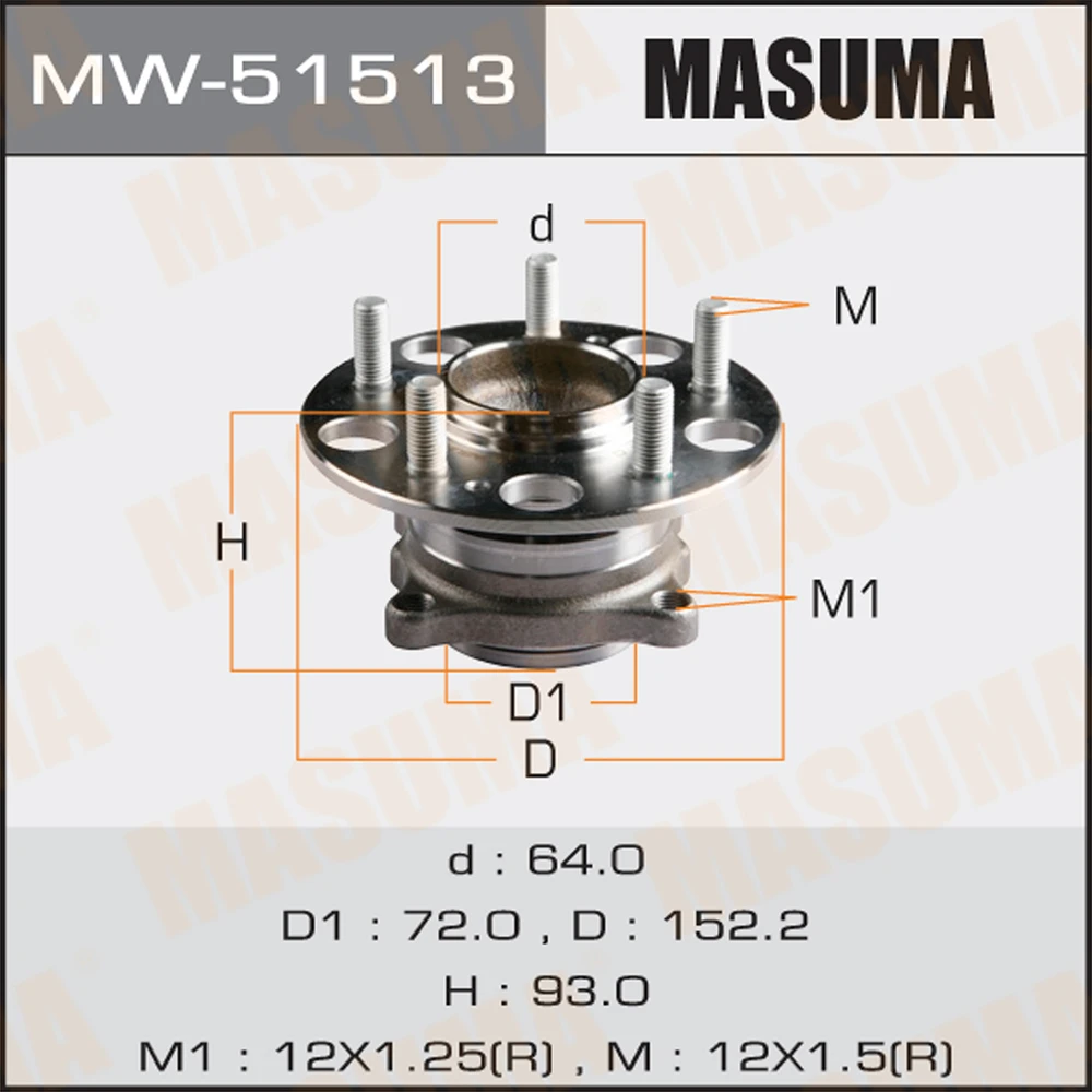 Ступичный узел Masuma MW-51513