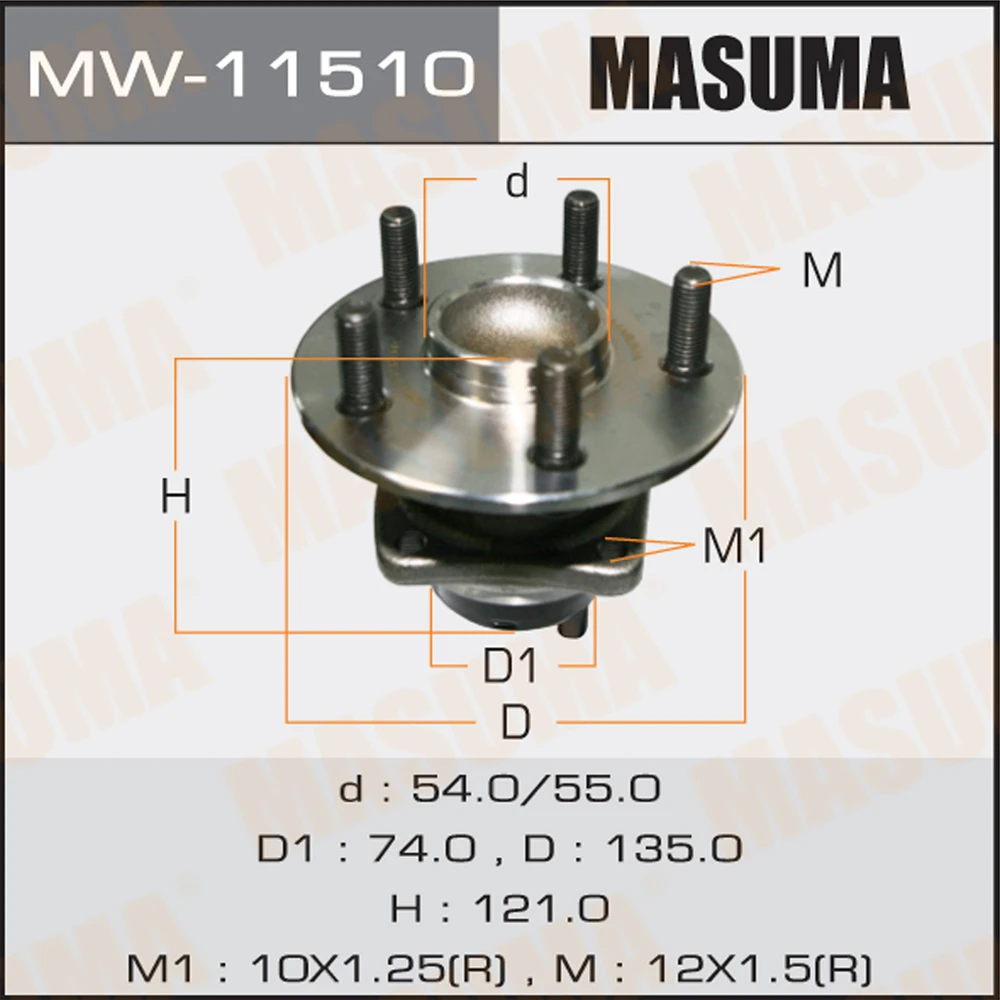 Ступичный узел Masuma MW-11510