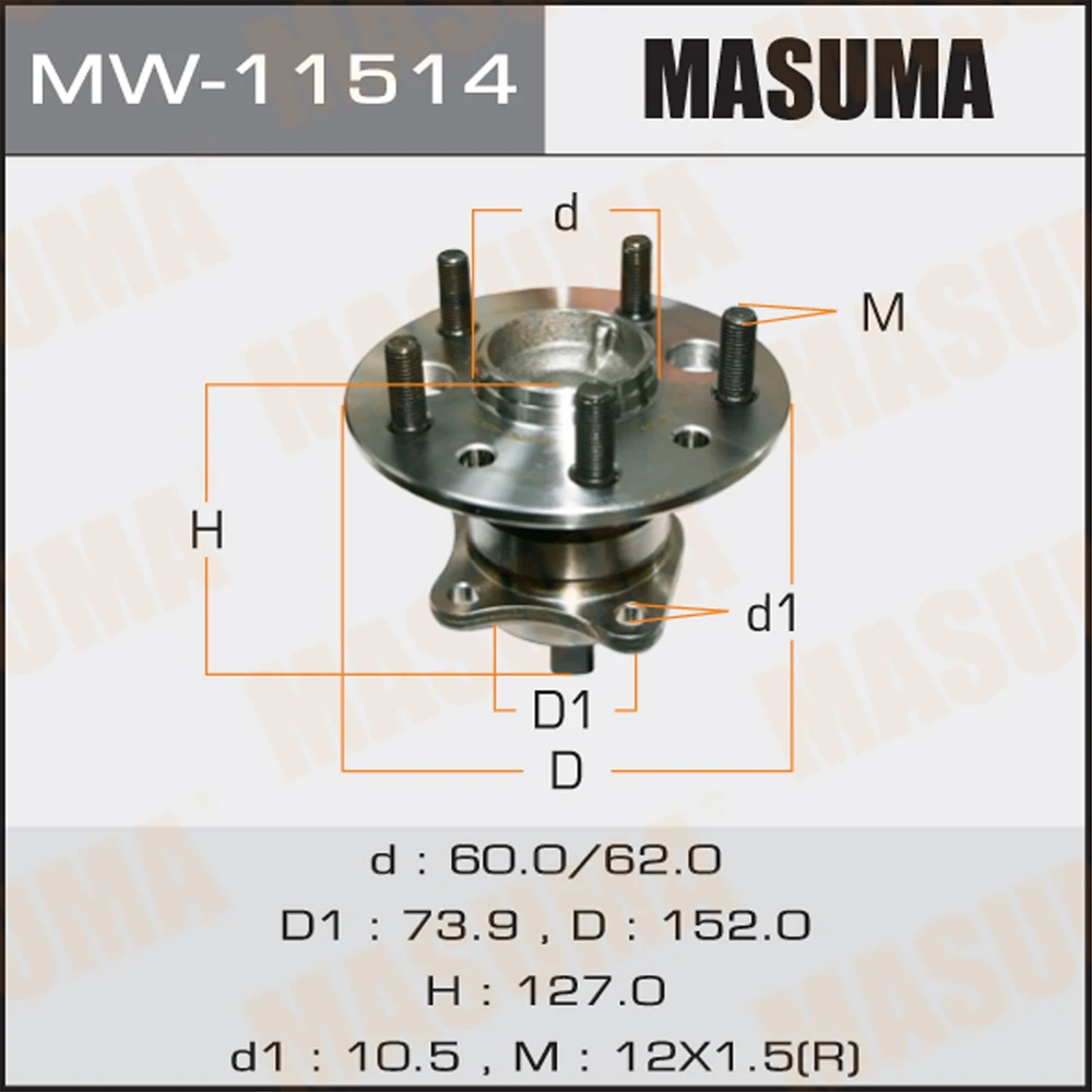 Ступичный узел Masuma MW-11514