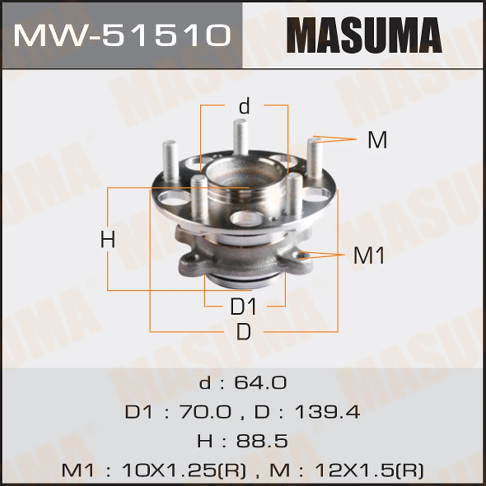 Ступичный узел Masuma MW-51510