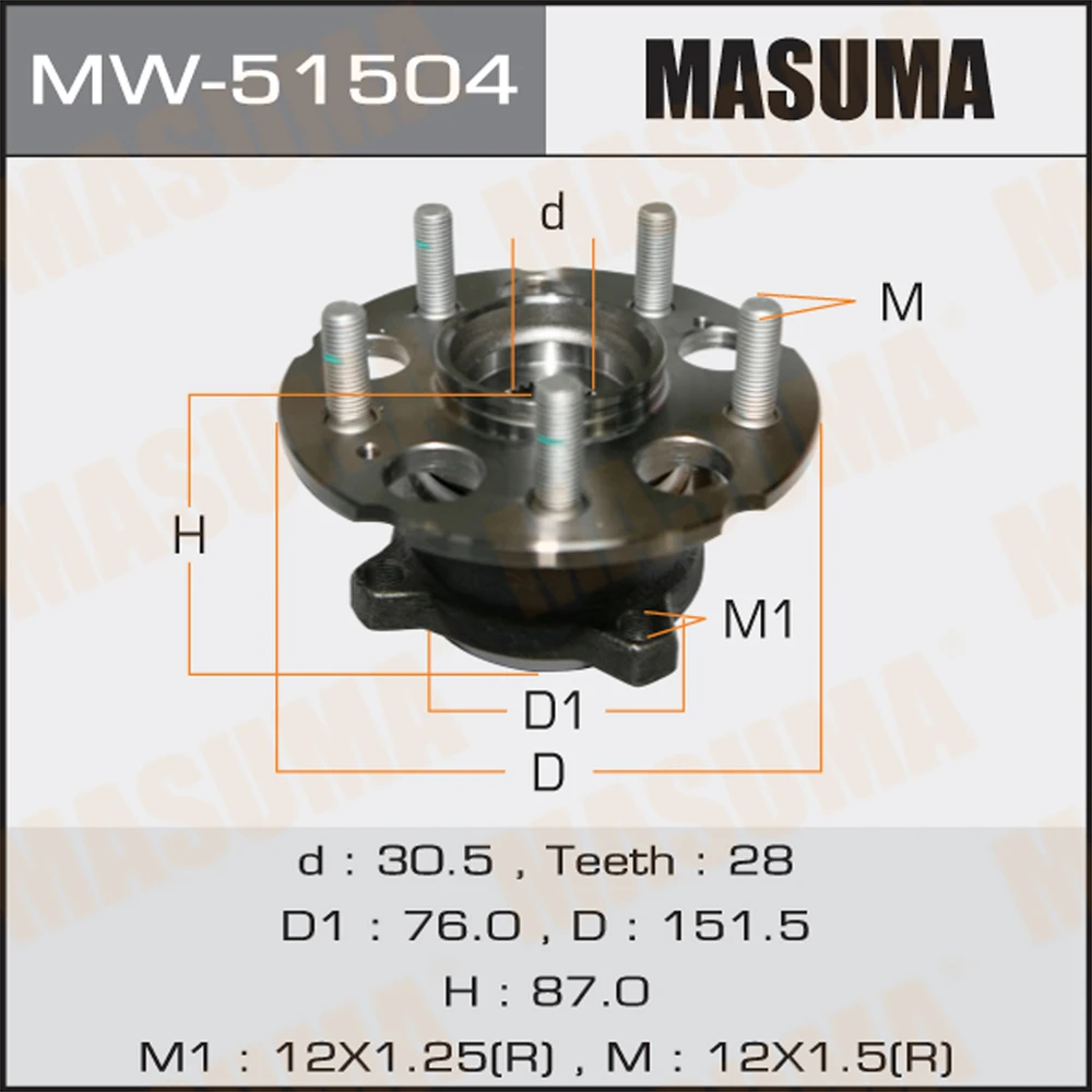 Ступичный узел Masuma MW-51504