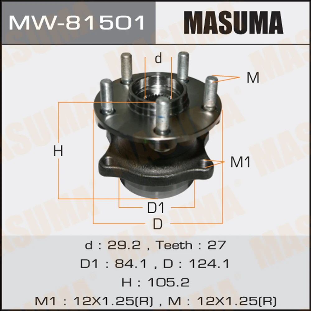 Ступичный узел Masuma MW-81501