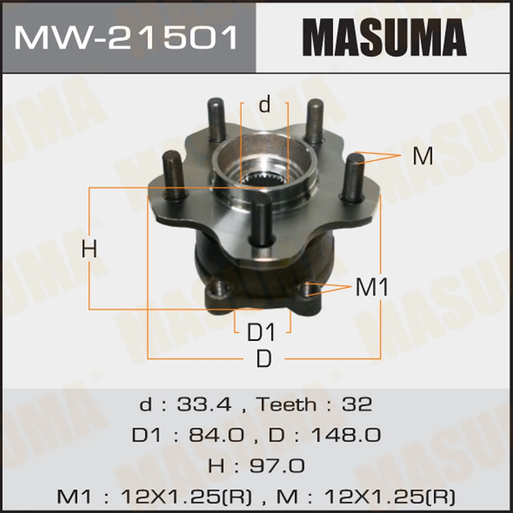 Ступичный узел Masuma MW-21501