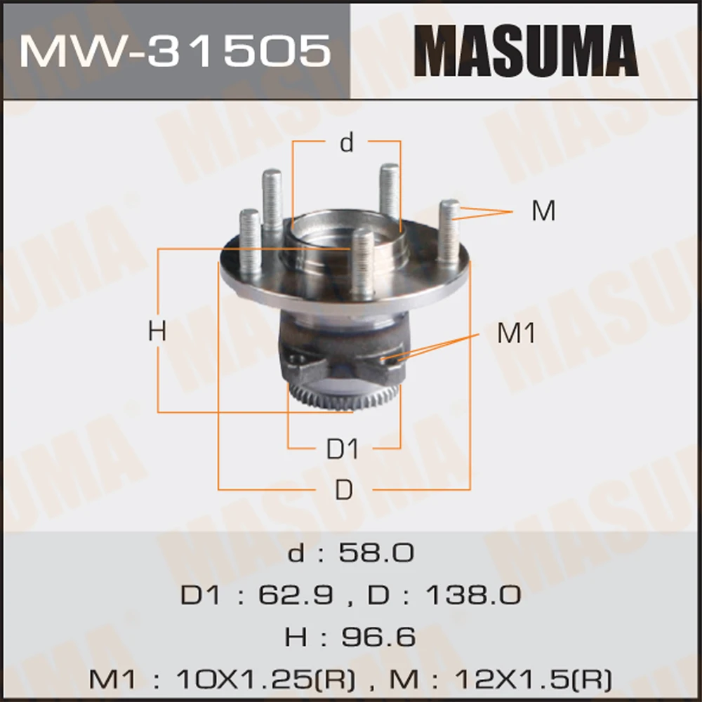Ступичный узел Masuma MW-31505