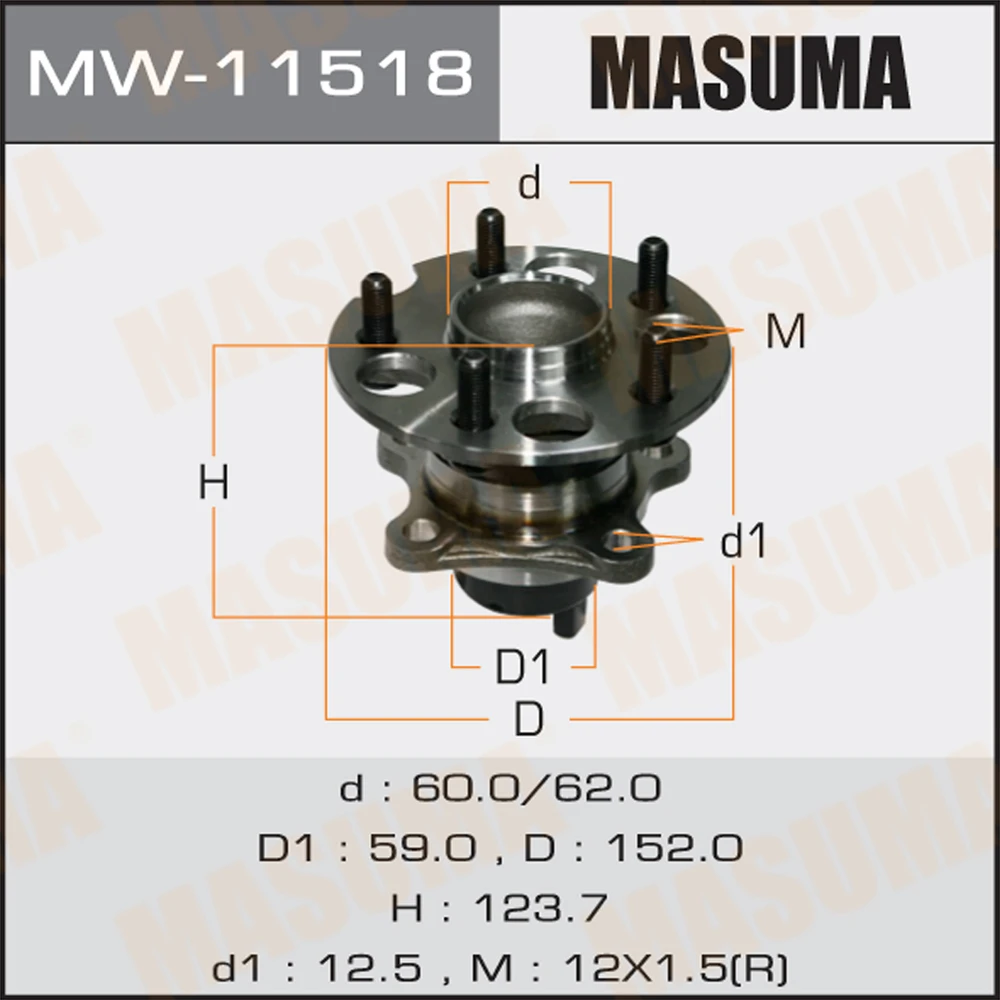 Ступичный узел Masuma MW-11518