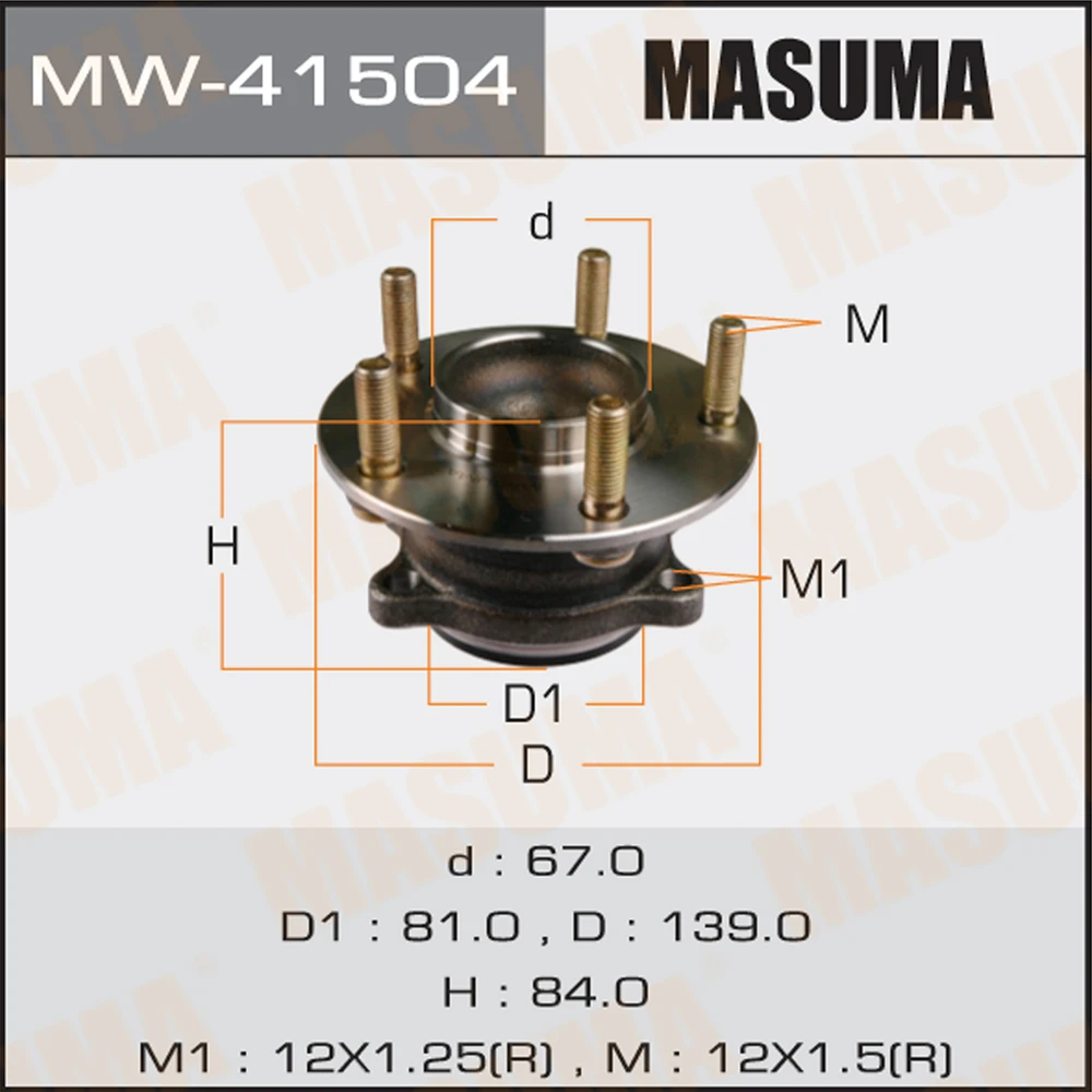 Ступичный узел Masuma MW-41504