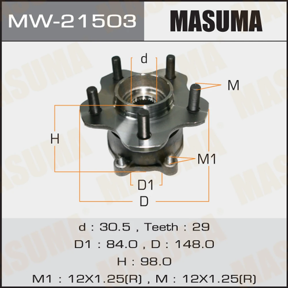 Ступичный узел Masuma MW-21503