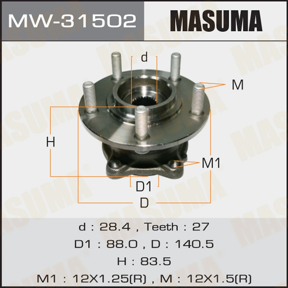 Ступичный узел Masuma MW-31502