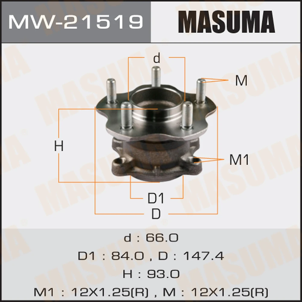 Ступичный узел Masuma MW-21519