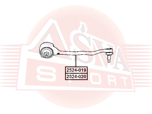 Рычаг передний нижний передний правый Asva 2524-019