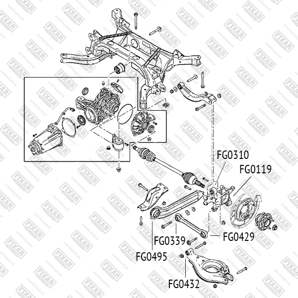 Сайлентблок цапфы верхний цапфы задней оси CHEVROLET: CAPTIVA 07- FIXAR FG0310