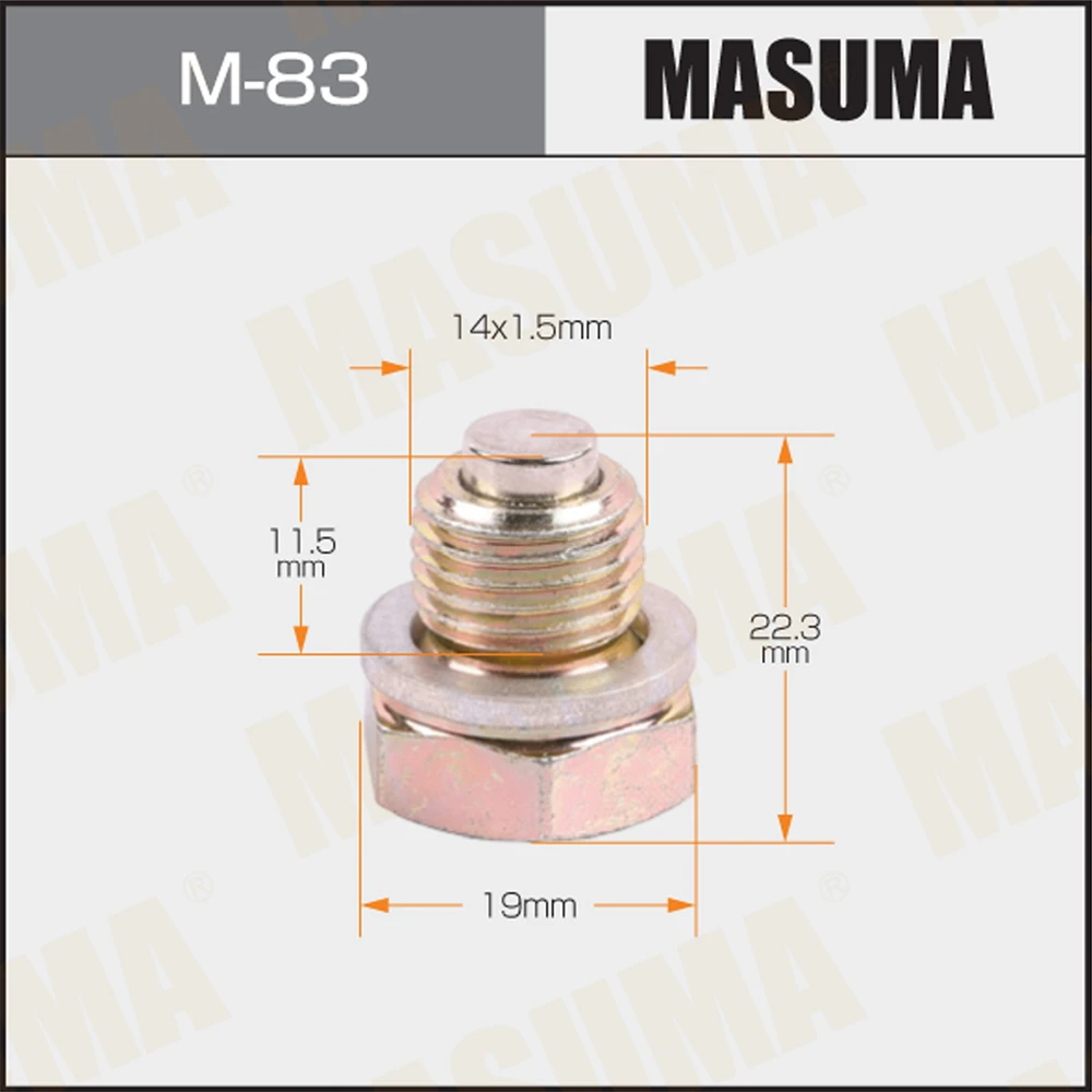 Болт маслосливной С МАГНИТОМ Masuma M-83