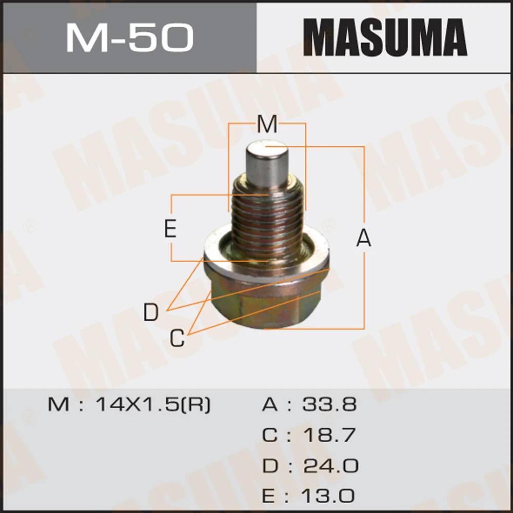 Болт маслосливной С МАГНИТОМ Masuma M-50