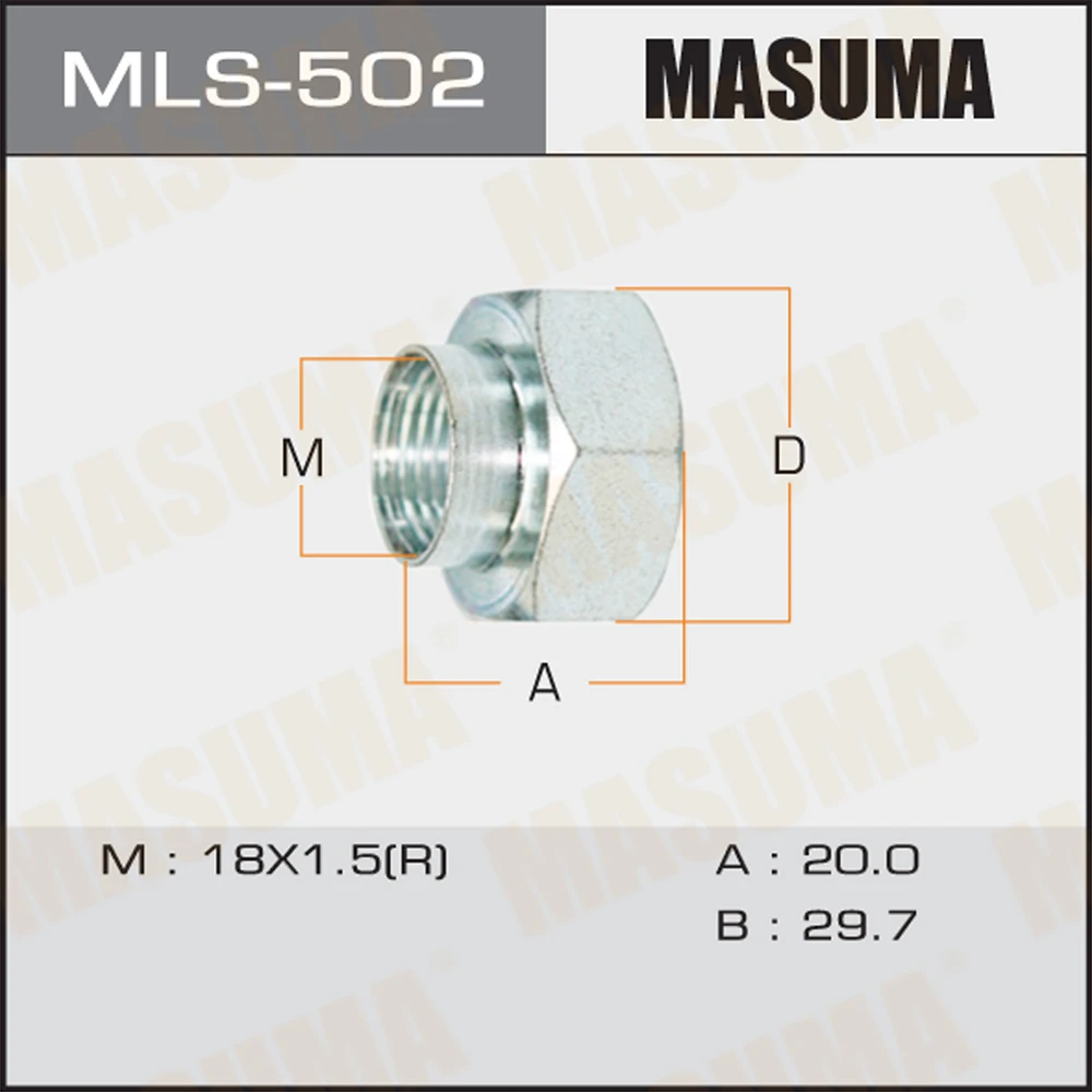 Гайка ШРУСа Masuma MLS-502