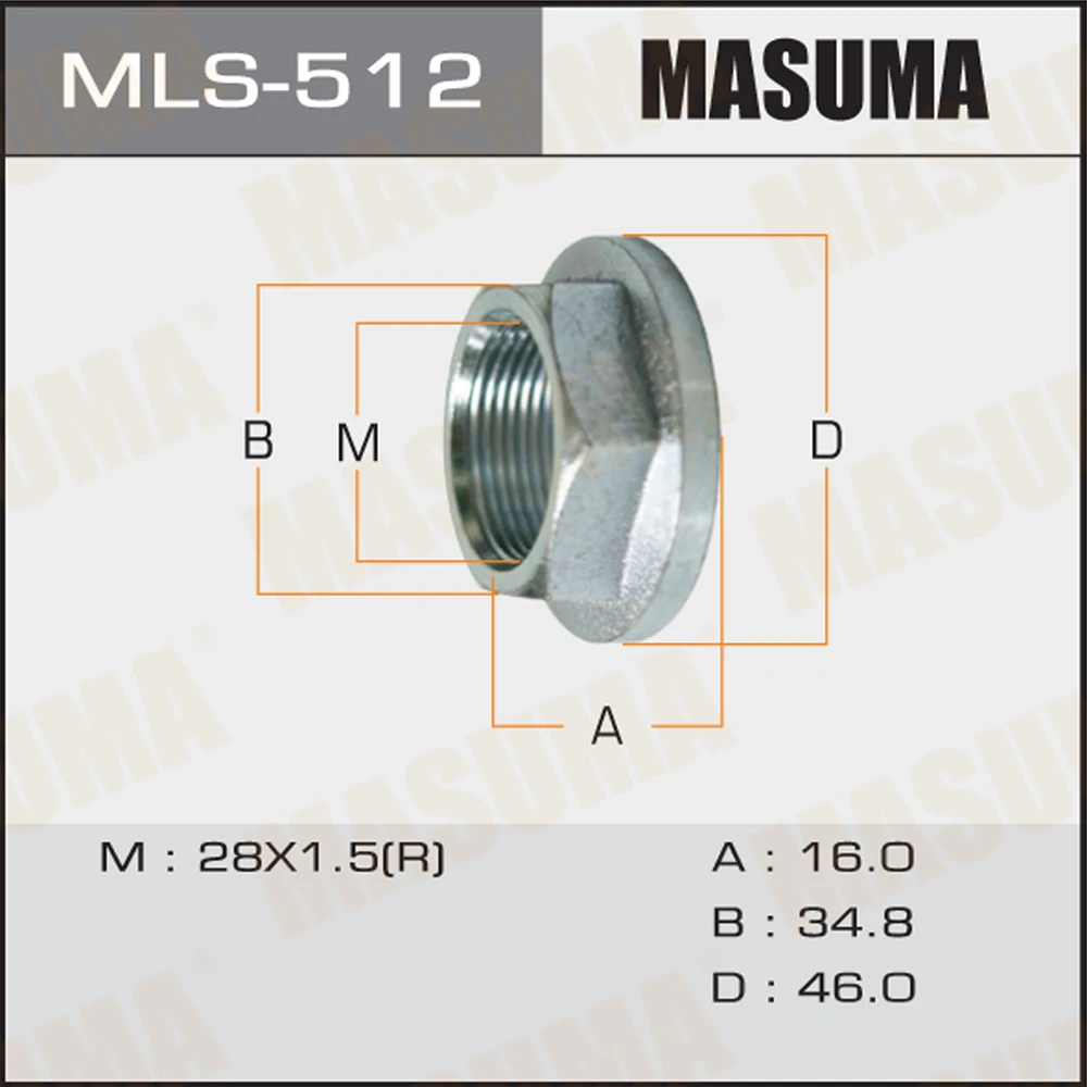 Гайка ШРУСа Masuma MLS-512