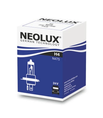 Лампа галогенная NEOLUX H4 24V 75|70W, N475, 1 шт