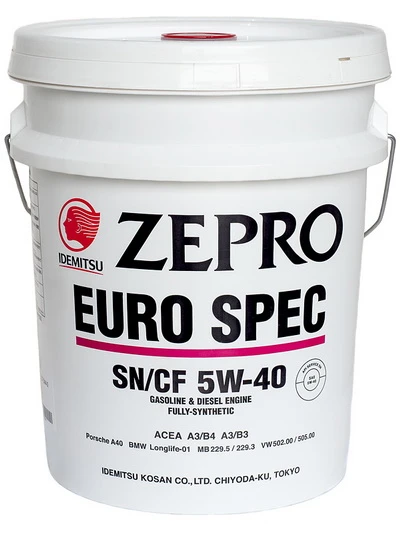 Моторное масло Idemitsu Zepro Euro Spec 5W-40 20 л