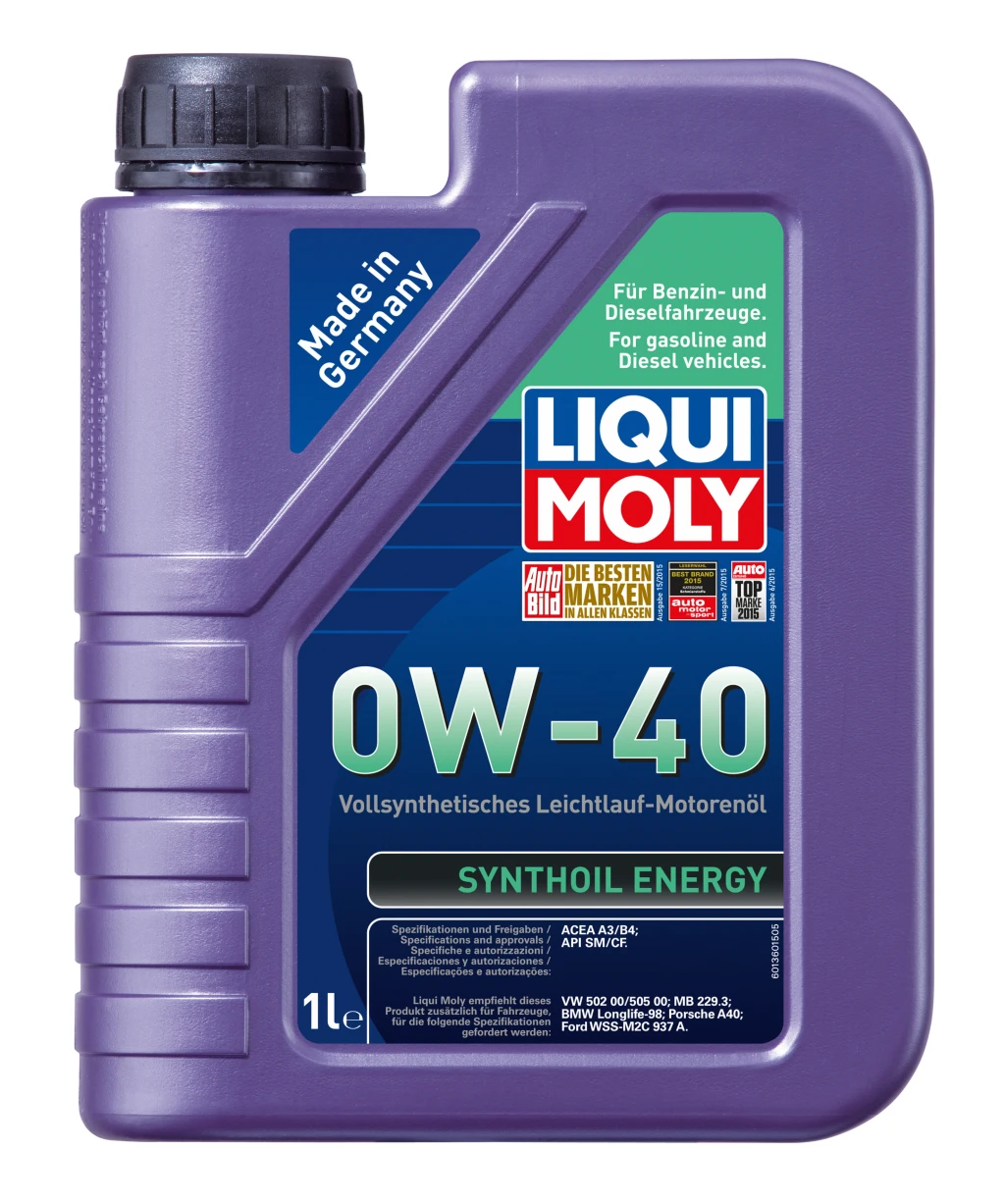 Моторное масло Liqui Moly Synthoil Energy 0W-40 синтетическое 1 л