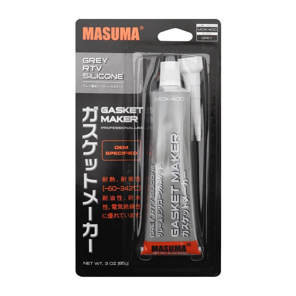 Герметик прокладка Masuma высокотемпературный силиконовый серый 85 г