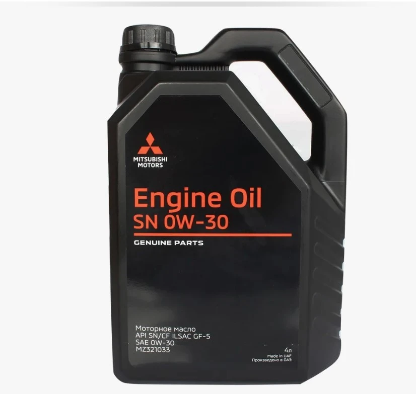 Моторное масло Mitsubishi Engine Oil 0W-30 синтетическое 4 л, MZ321033