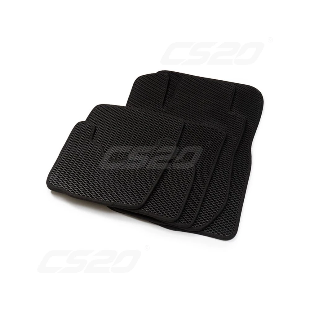 Коврики салона Renault Duster материал EVA черный/красный "CS-20" (с перемычкой)