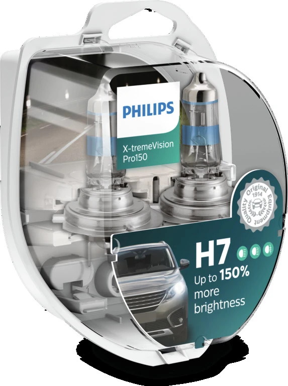 Лампа галогенная Philips X-treme Vision Pro H7 12V 55W, 2 шт.