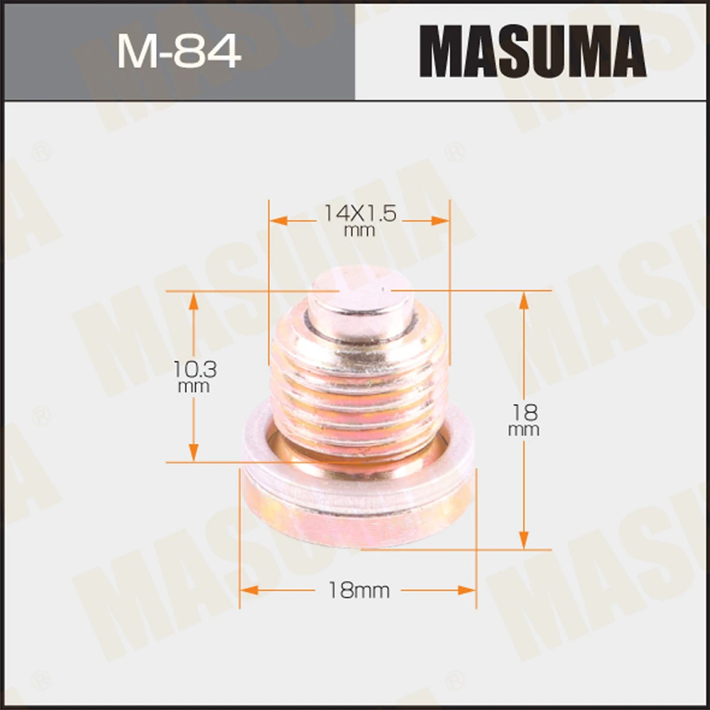 Болт маслосливной С МАГНИТОМ Masuma M-84