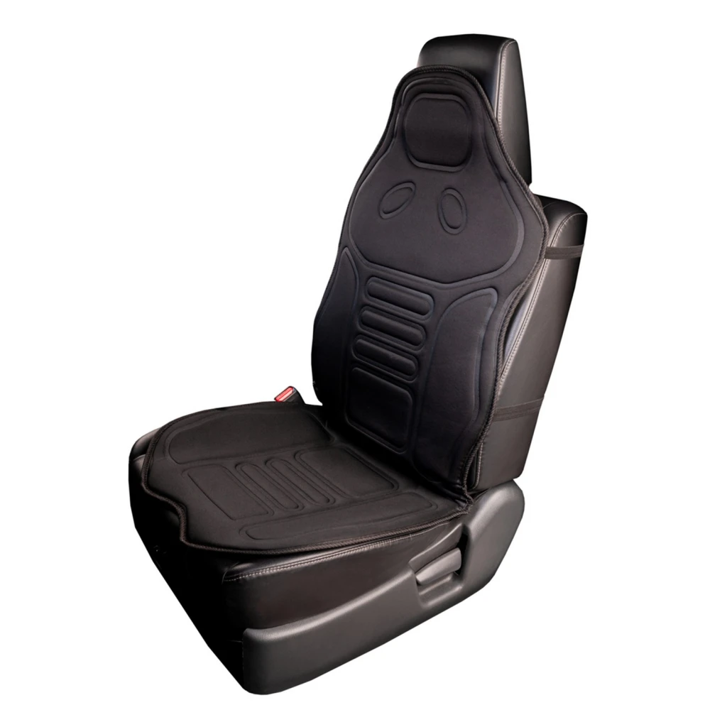 Подогрев сидений SKYWAY, полиэстер, черный, со спинкой 2-х режимный, с регулятором, 116х52 см