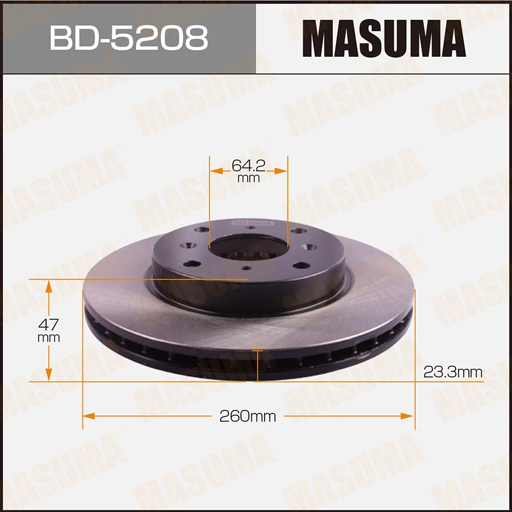 Диск тормозной Masuma BD-5208