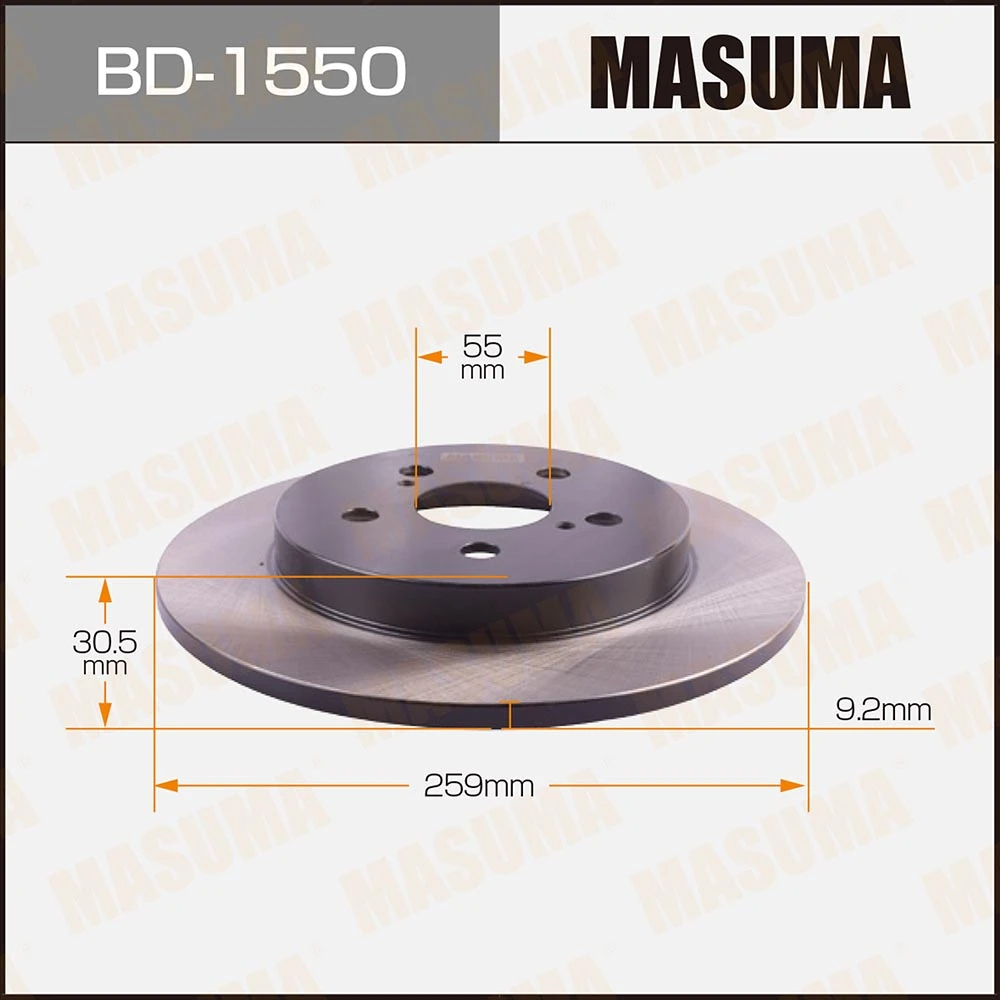 Диск тормозной Masuma BD-1550