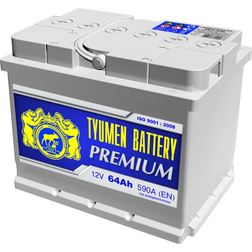 Аккумулятор легковой Tyumen Battery Premium 64 а/ч 620А Прямая полярность