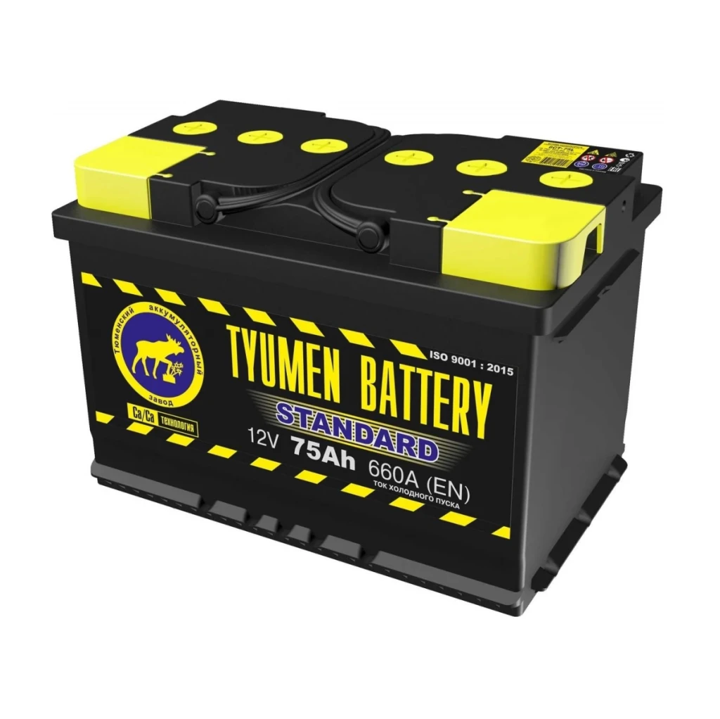 Аккумулятор легковой Tyumen Battery Standard 75 а/ч 660А Прямая полярность