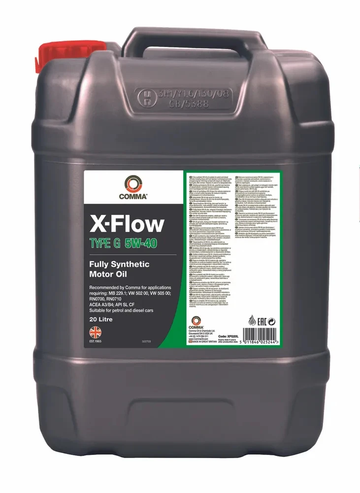 Моторное масло Comma X-Flow Type G 5W-40 синтетическое 20 л
