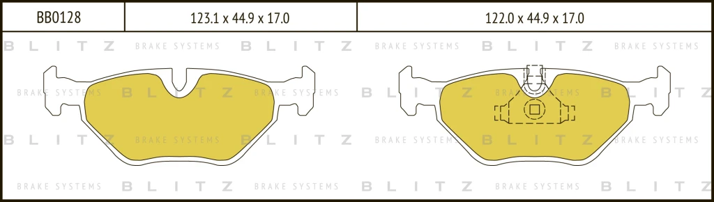 Колодки тормозные дисковые задние BMW 5(E39) 95- BLITZ BB0128