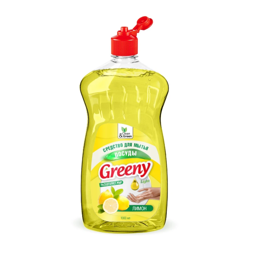Средство для мытья посуды AVS Clean&Green Greeny Light Лимон 1 л