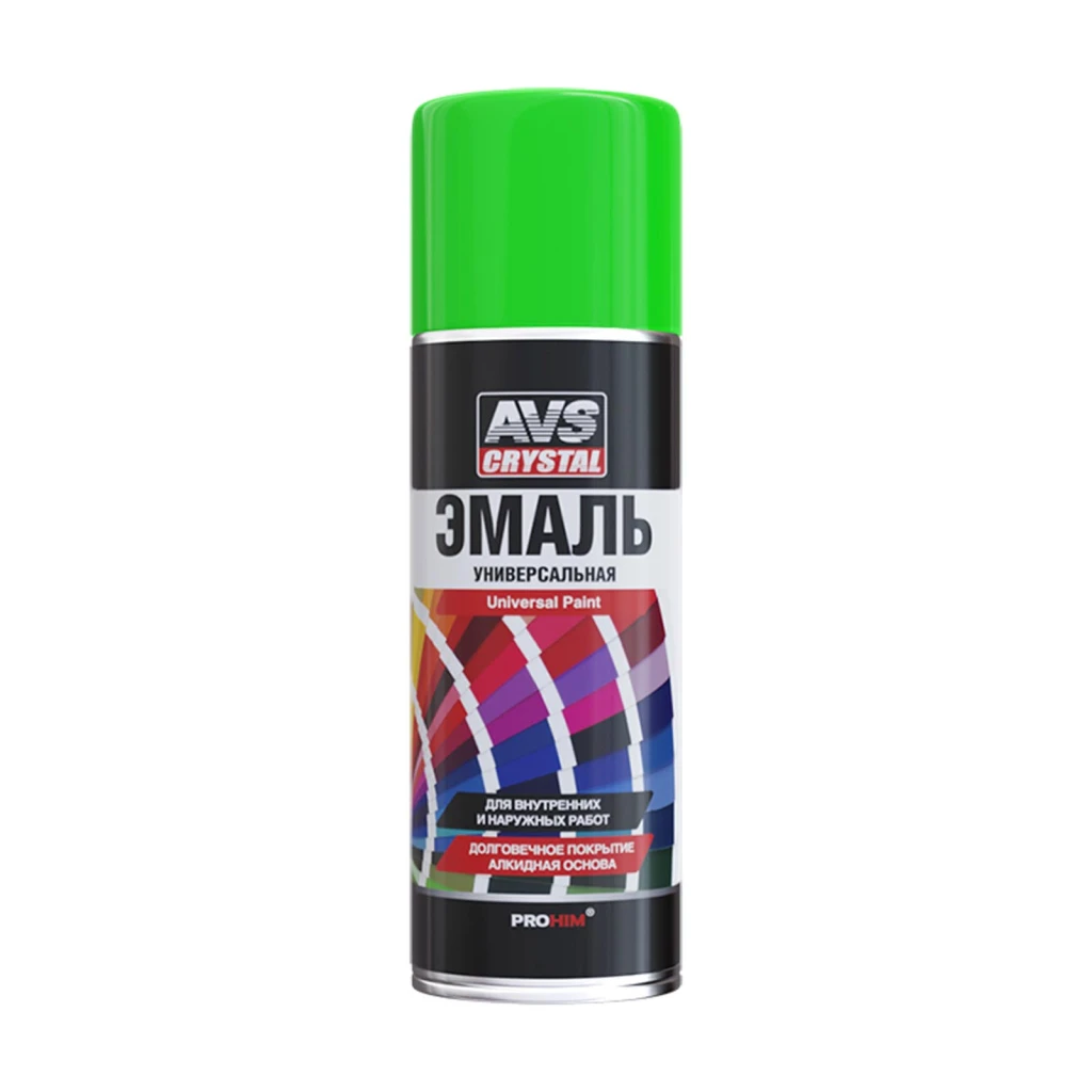 Краска эмаль универсальная алкидная "AVS" AVK-508 темно-зеленая (520 мл) (аэрозоль)