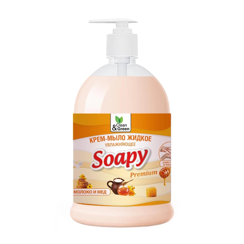 Жидкое крем-мыло AVS Soapy увлажняющее Молоко и мёд 1 л