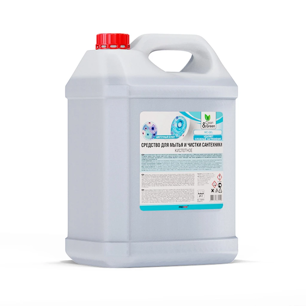 Средство для мытья и чистки сантехники AVS Clean&Green WC-Gel кислотное 5 л