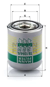 Фильтр осушителя системы пневматической MANN-FILTER TB1394/6x