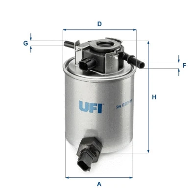 Фильтр топливный дизельный UFI 24.020.01