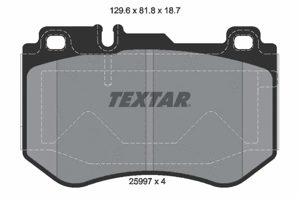 Колодки тормозные передние TexTar 2599701
