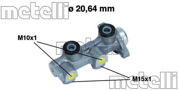 ГЛАВНЫЙ ТОРМОЗНОЙ ЦИЛИНДР (20,64 MM) Metelli 050507