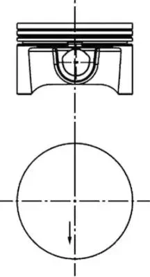 ПОРШЕНЬ DM.79.00X1.2X1.2X2.0 +0.50 ЦЕНА ЗА 1 ШТ. Kolbenschmidt 40388620