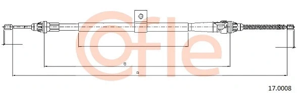 ТРОС СТОЯНОЧНОГО ТОРМОЗА ЛЕВ ЗАДН NISSAN NOTE ALL 06- Cofle 92170008