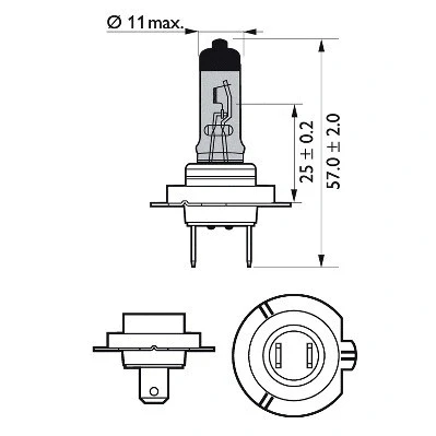 Лампа галогенная Philips 12972WVUSM H7 12V 55W, 1