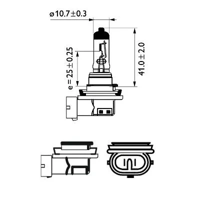 Лампа галогенная Philips 12362LLECOB1 H11 24V 55W, 1