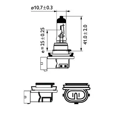 Лампа галогенная Philips 12360B1 H8 12V 35W, 1