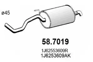 Глушитель основной 58.7019 ASSO Asso 58.7019