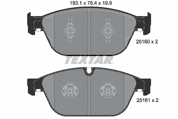 Колодки тормозные дисковые передн AUDI: A8 (4H_) 09 - с противошумной пластиной Q+ TexTar 2516002