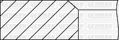 Кольца поршневые 1 цилиндр, FIAT / IVECO / LANCIA / d=70.8 (STD) Yenmak 91-09285-000